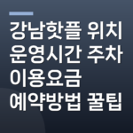 강남핫플 위치 운영시간 주차 이용요금 예약방법 꿀팁