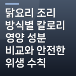 닭요리 조리 방식별 칼로리 영양 성분 비교와 안전한 위생 수칙