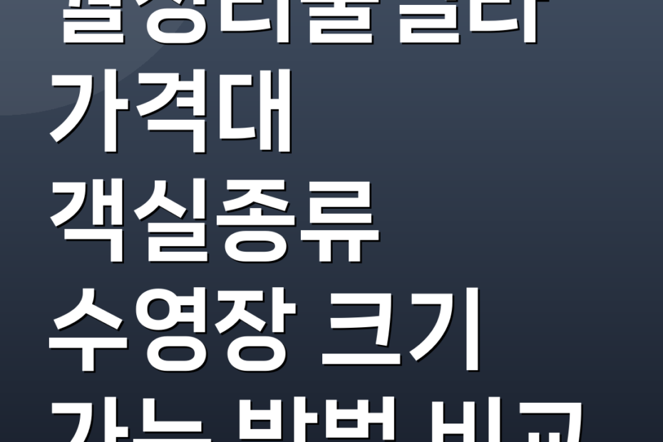 월정리풀빌라 가격대 객실종류 수영장 크기 가는 방법 비교