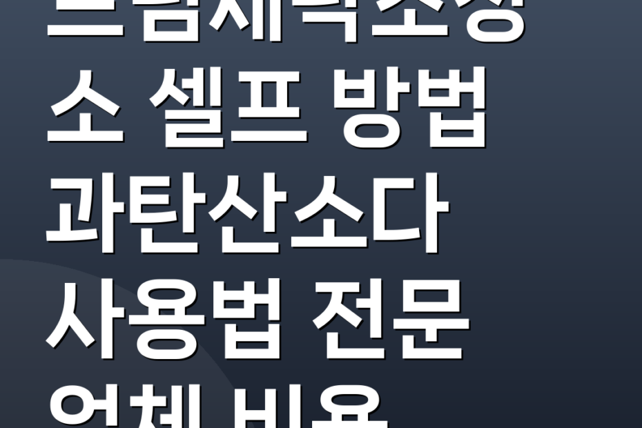 드럼세탁조청소 셀프 방법 과탄산소다 사용법 전문 업체 비용