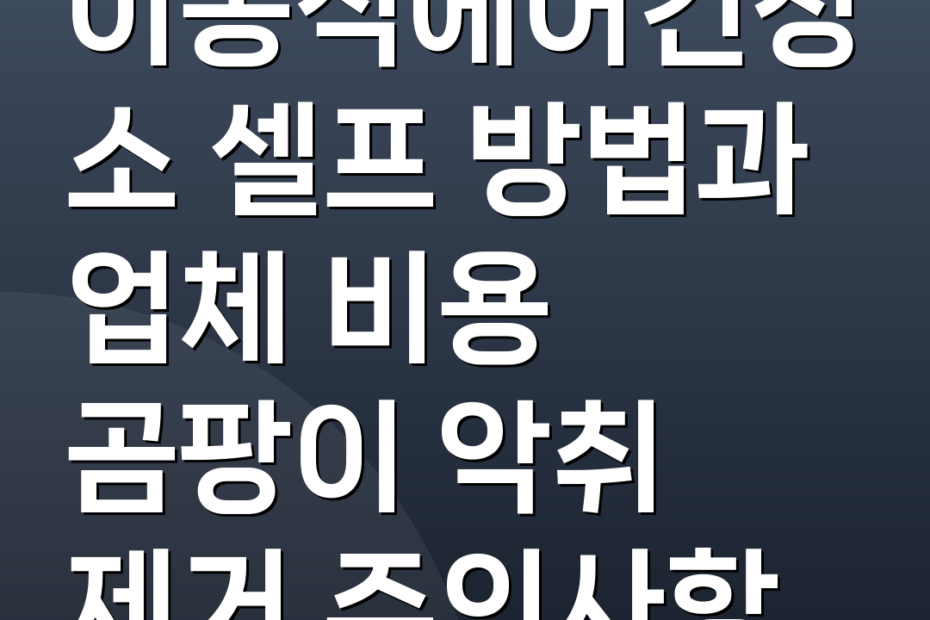 이동식에어컨청소 셀프 방법과 업체 비용 곰팡이 악취 제거 주의사항