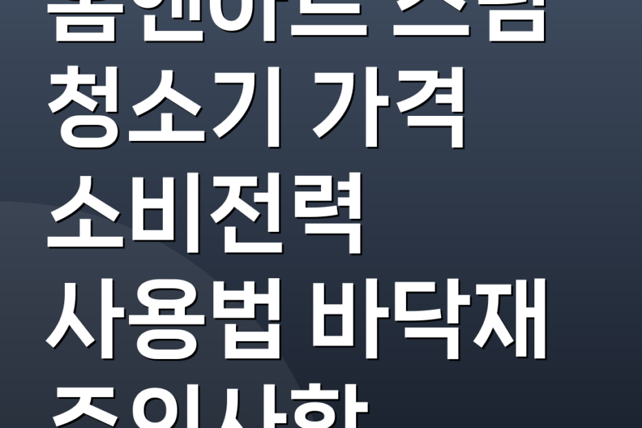 홈앤아트 스팀 청소기 가격 소비전력 사용법 바닥재 주의사항